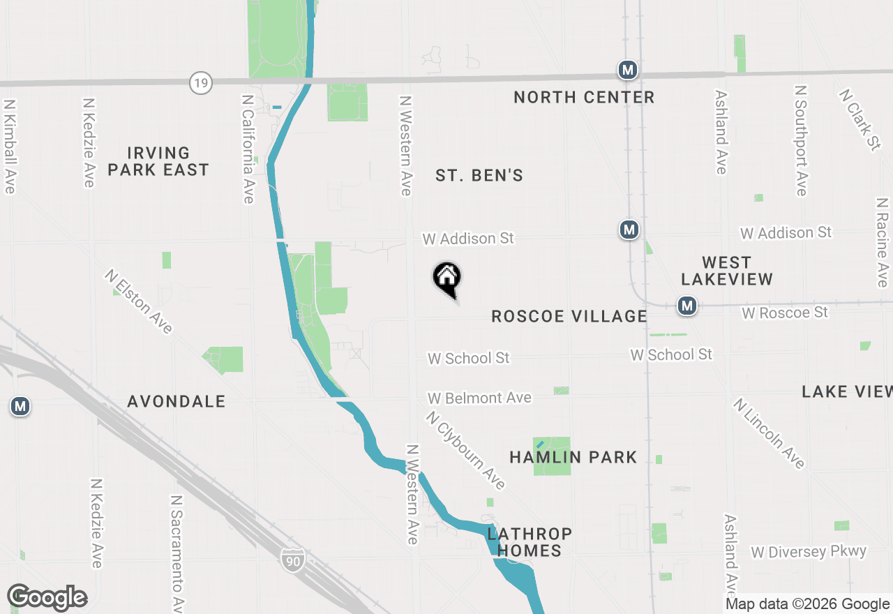 Map of 3414 N Oakley Avenue, Chicago, IL 60618