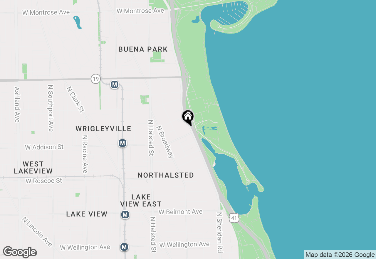 Map of 3600 N Lake Shore Drive #2301, Chicago, IL 60613
