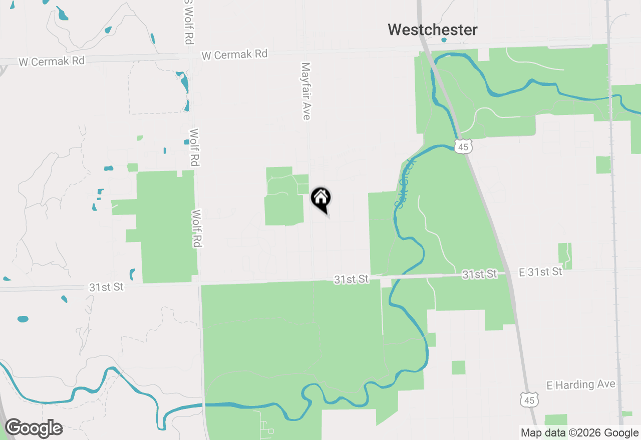 Map of 2858 Kensington Avenue, Westchester, IL 60154