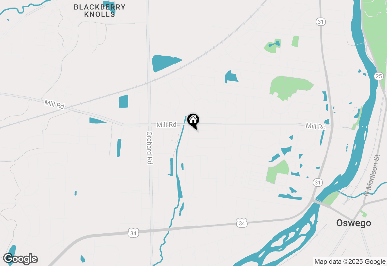 Map of 302 Ash Grove Lane, Oswego, IL 60543