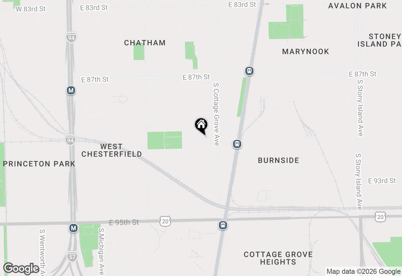 Map of 704 E 90th Place, Chicago, IL 60619