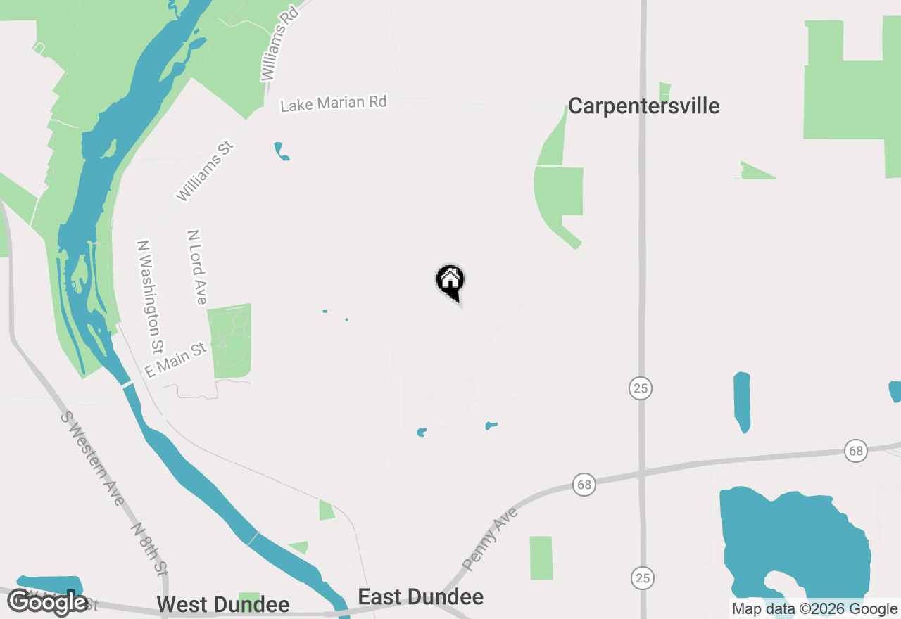Map of 714 Elmwood Drive, Carpentersville, IL 60110