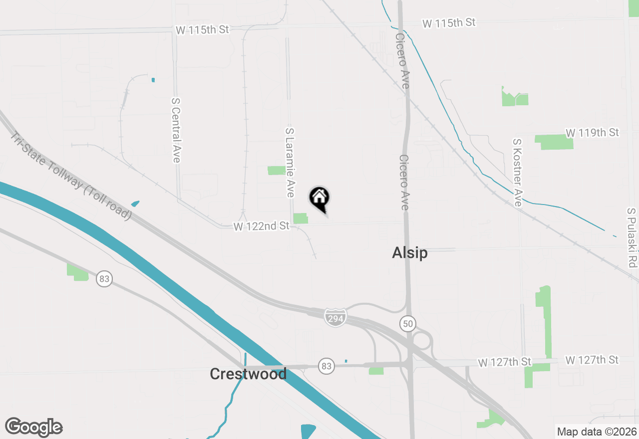Map of 5100 W 122nd Street #2B, Alsip, IL 60803