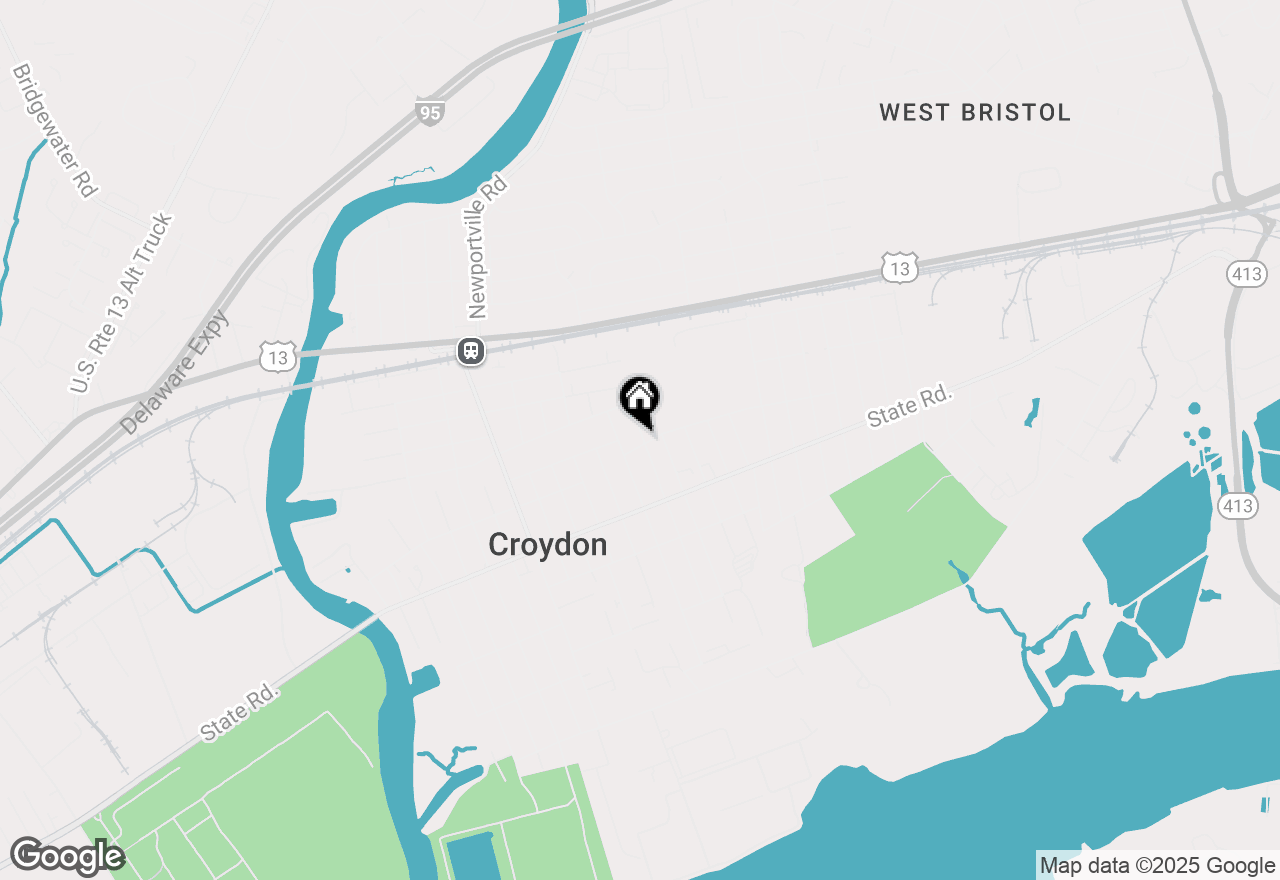 Map of 1315 Pennsylvania Avenue, Croydon, PA 19021