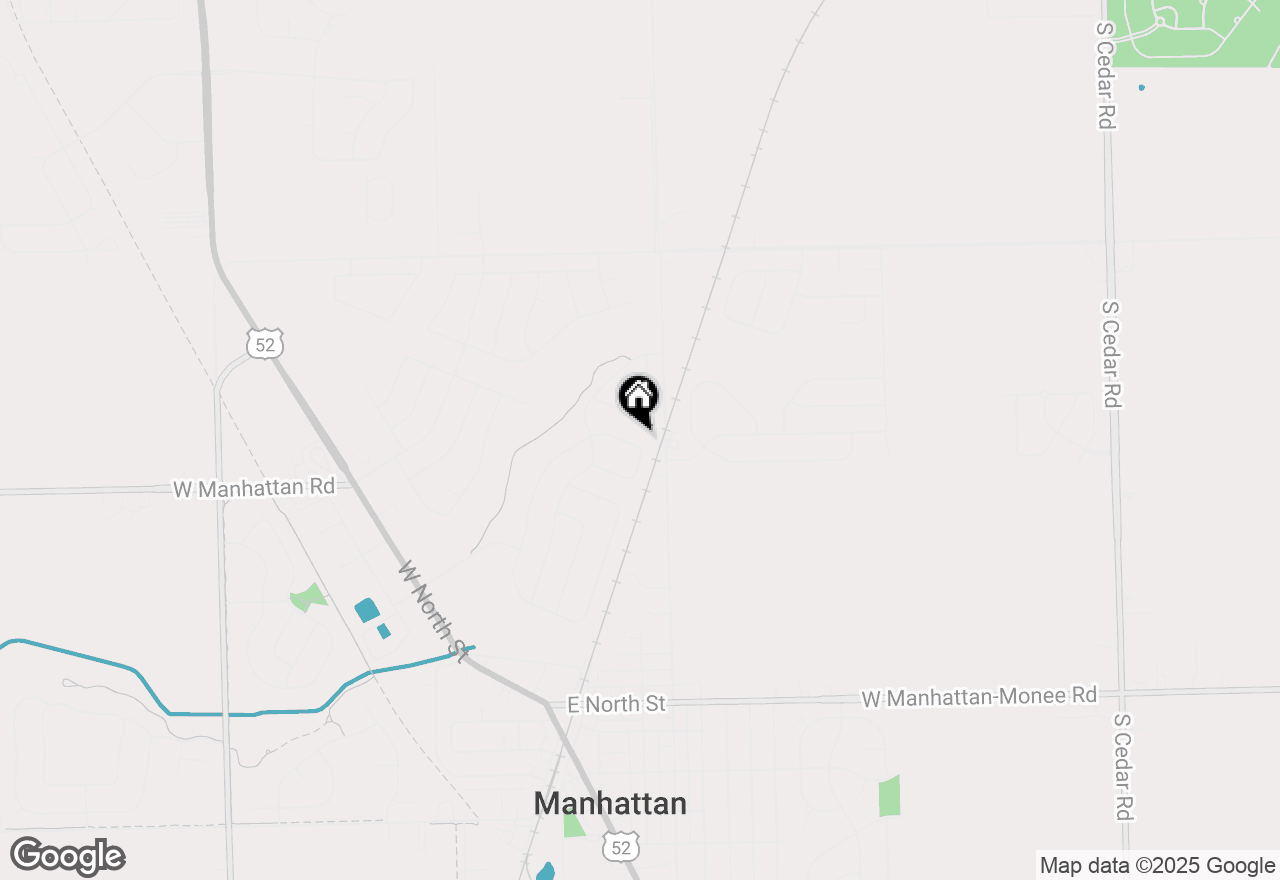 Map of 25009 Clare Circle, Manhattan, IL 60442