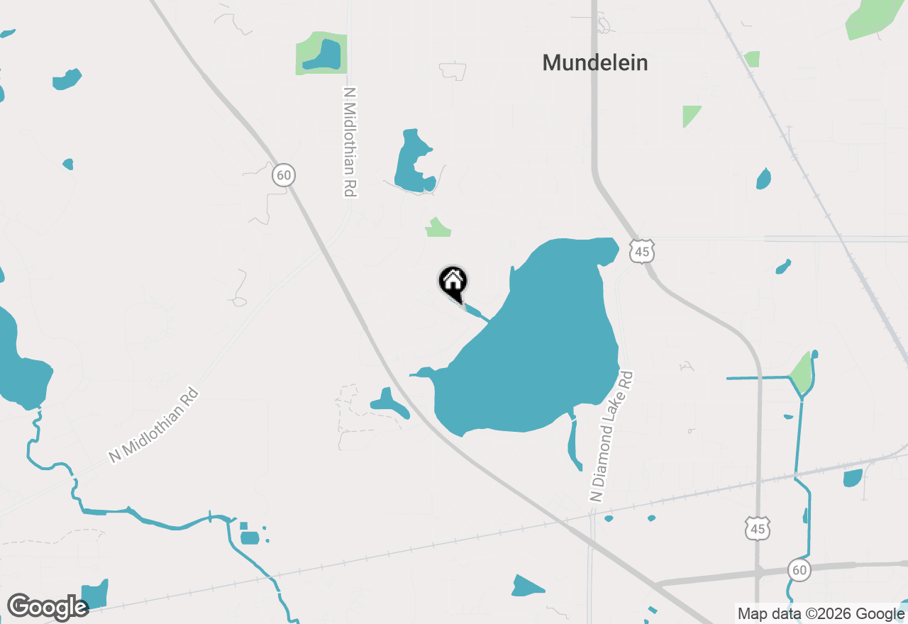 Map of 26811 N Oakdale Lane, Mundelein, IL 60060