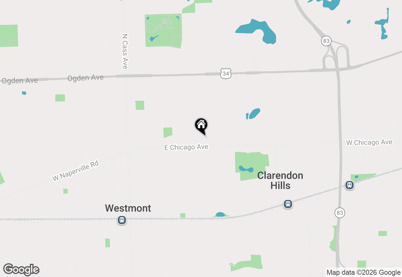 Map of 209 N Richmond Avenue, Clarendon Hills, IL 60514