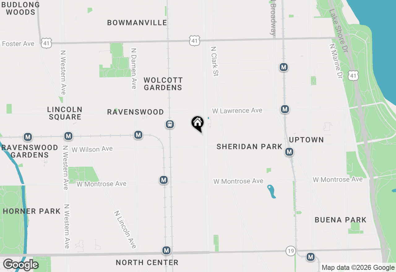 Map of 4635 N Paulina Street #3S, Chicago, IL 60640