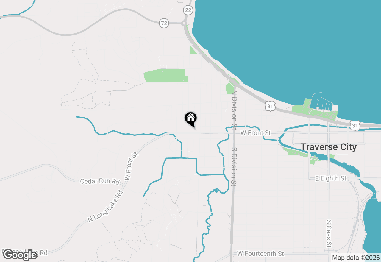 Map of 1026 W Front Street, Traverse City, MI 49684