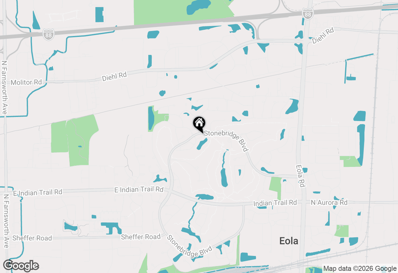 Map of 2428 Ridgewood Court, Aurora, IL 60502