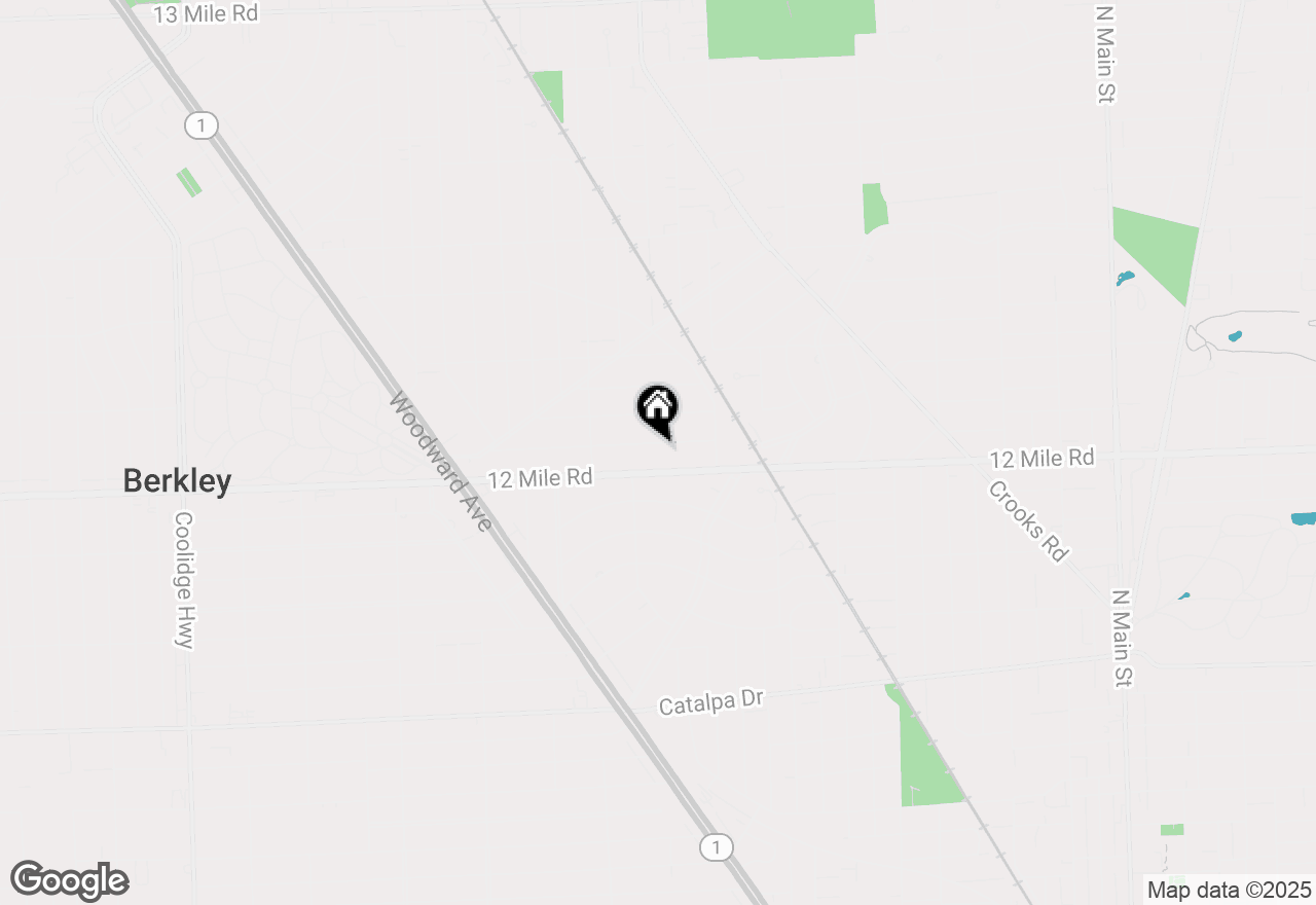 Map of 1631 Roseland Avenue, Royal Oak, MI 48073