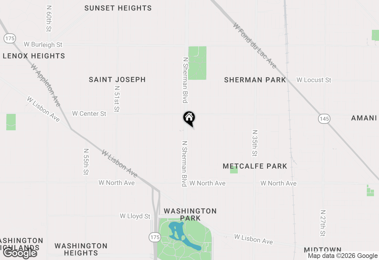 Map of 2602 N Sherman Blvd, Milwaukee, WI 53210