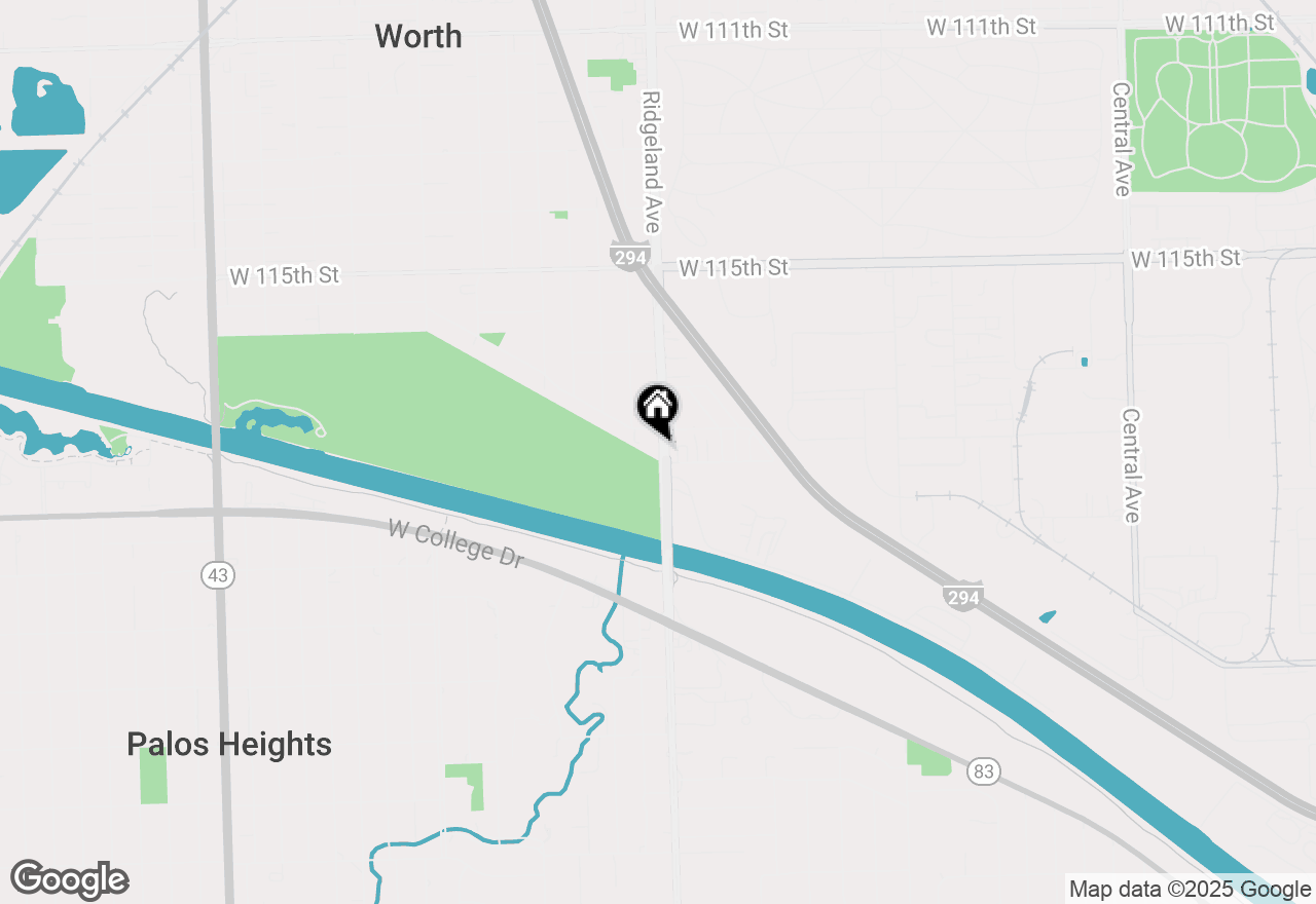 Map of 11760 S Ridgeland Avenue #2D, Worth, IL 60482