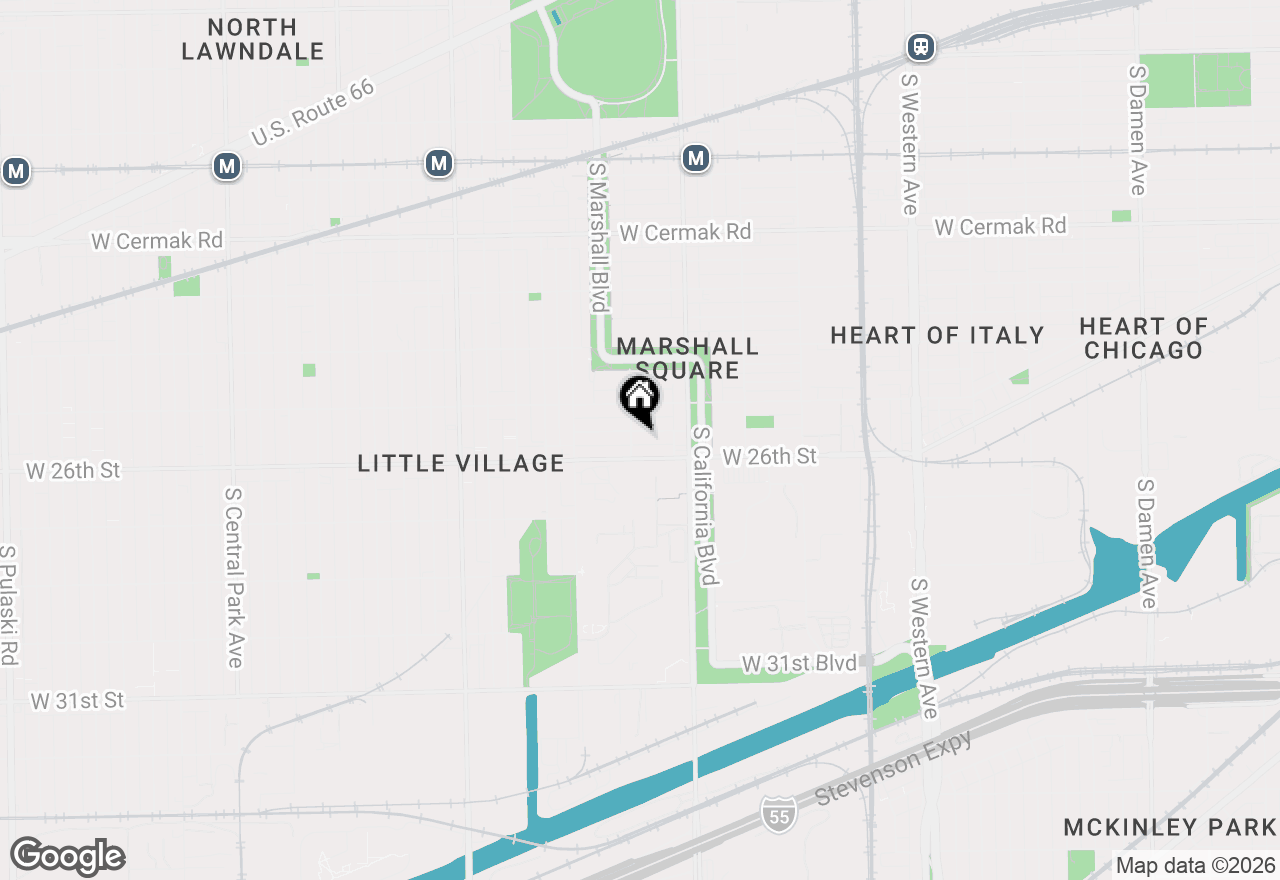 Map of 2855 W 25th Place, Chicago, IL 60623