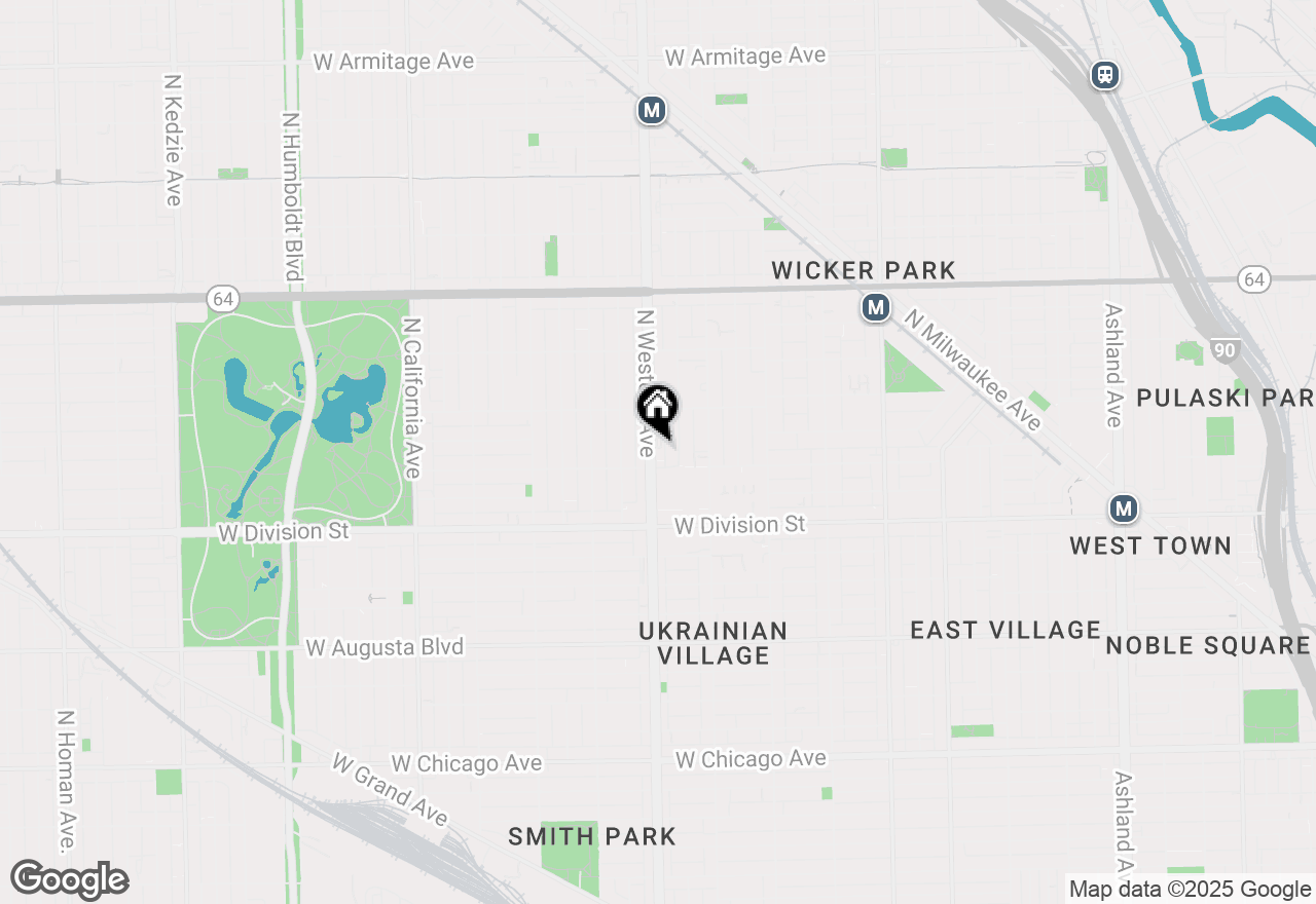 Map of 1317 N Western Avenue #303, Chicago, IL 60622