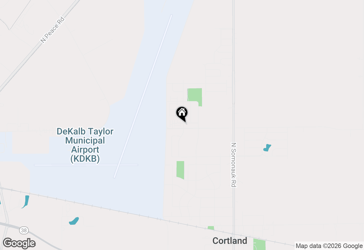 Map of 413 N Charles Street, Cortland, IL 60112