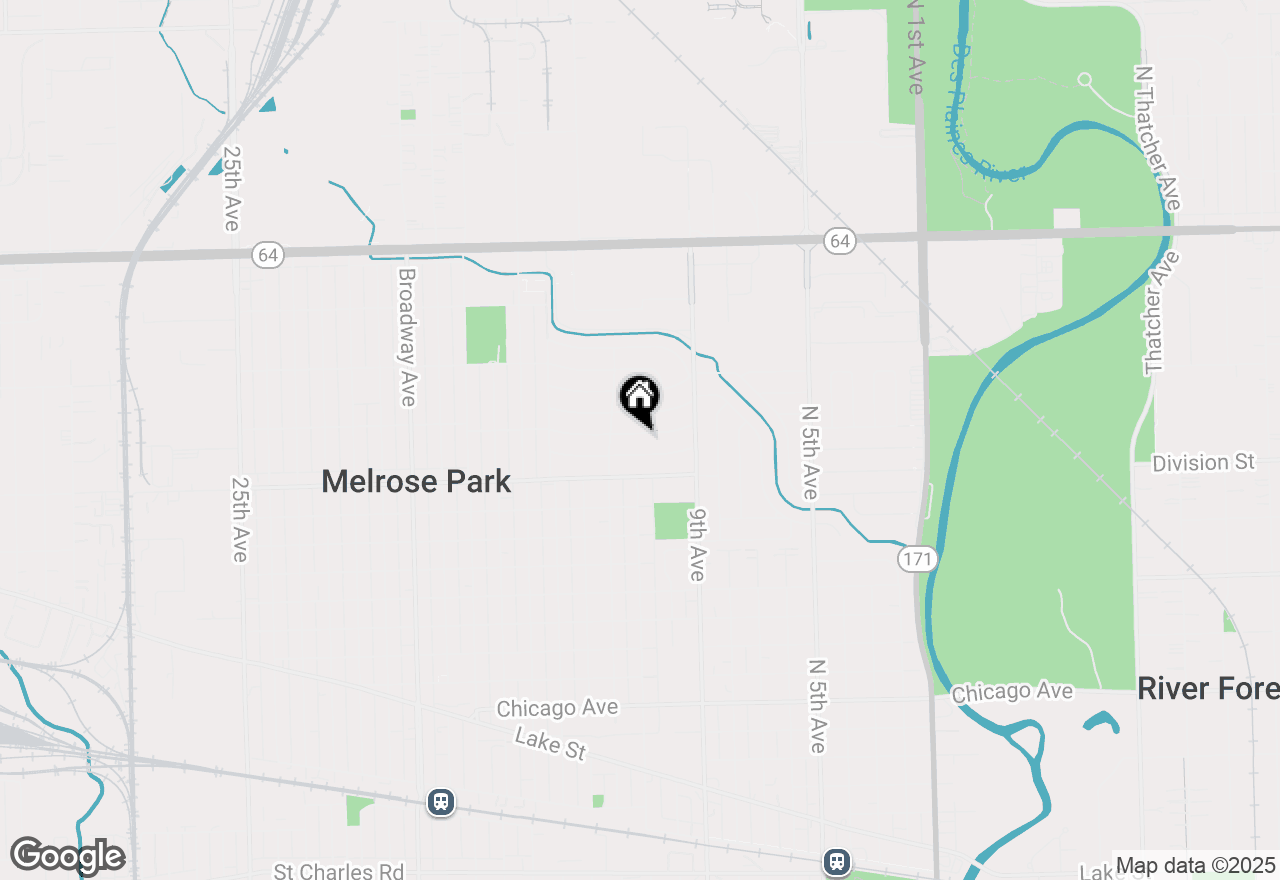Map of 918 Norwood Street, Melrose Park, IL 60160