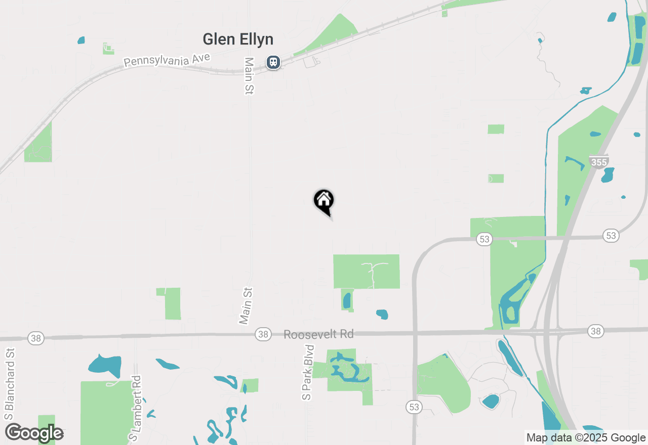 Map of 195 N Park Boulevard, Glen Ellyn, IL 60137