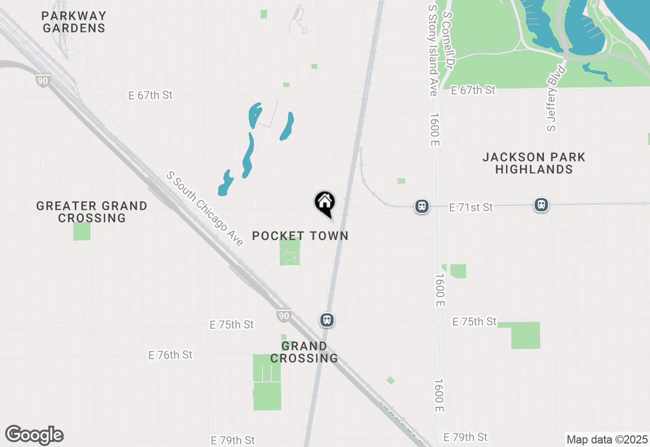 Map of 7135 S Woodlawn Avenue, Chicago, IL 60619