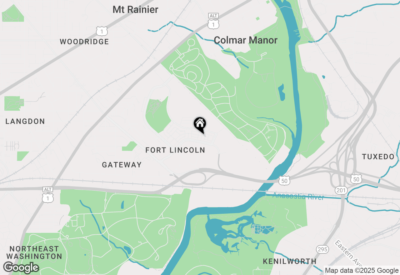 Map of 2506 Hurston Lane Ne #G, Washington, DC 20018