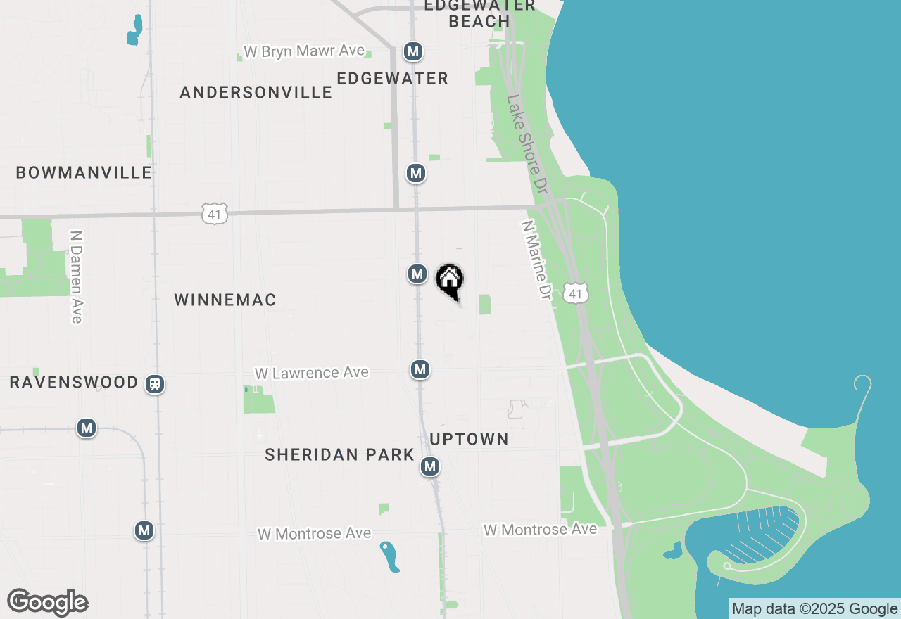 Map of 4906 N Kenmore Avenue #1N, Chicago, IL 60640