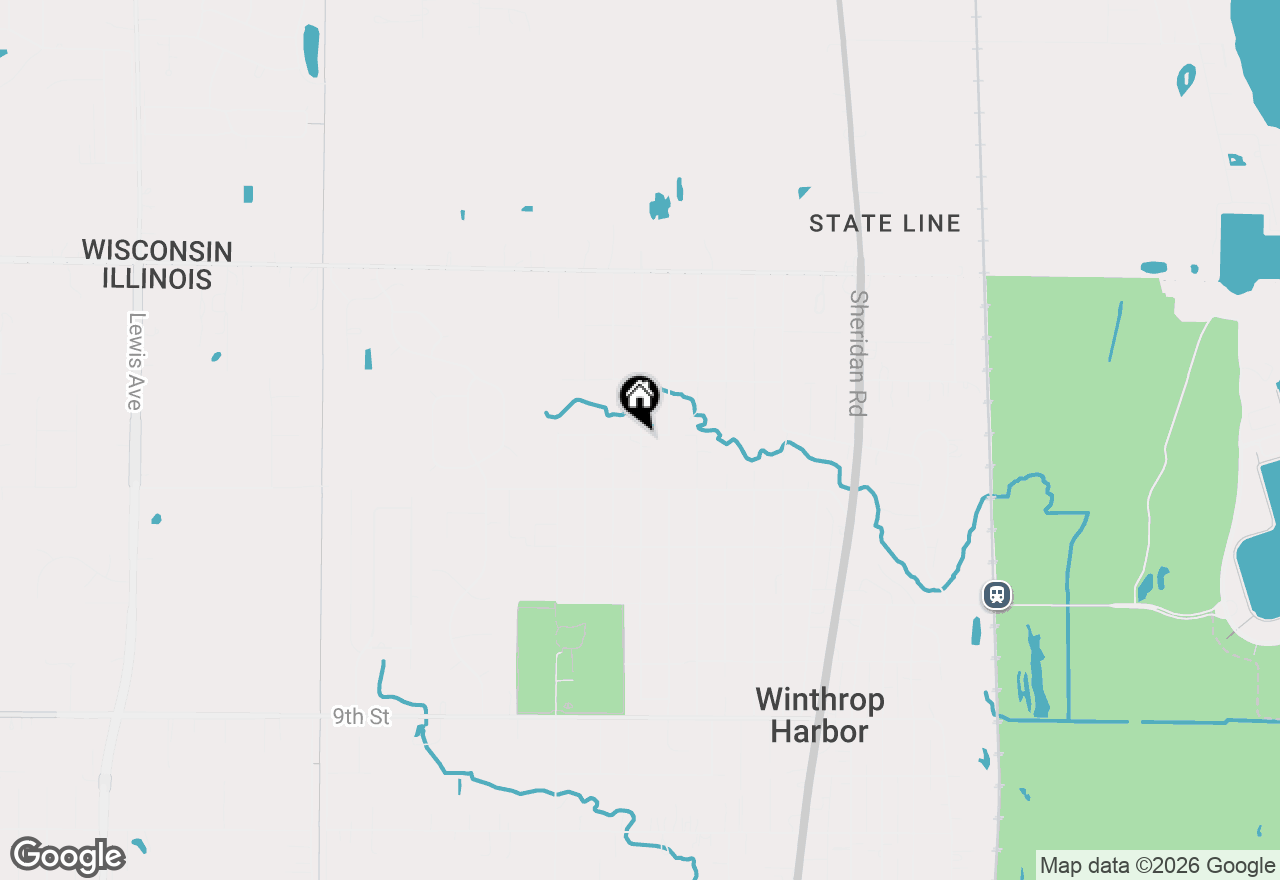 Map of 411 Thompson Avenue, Winthrop Harbor, IL 60096