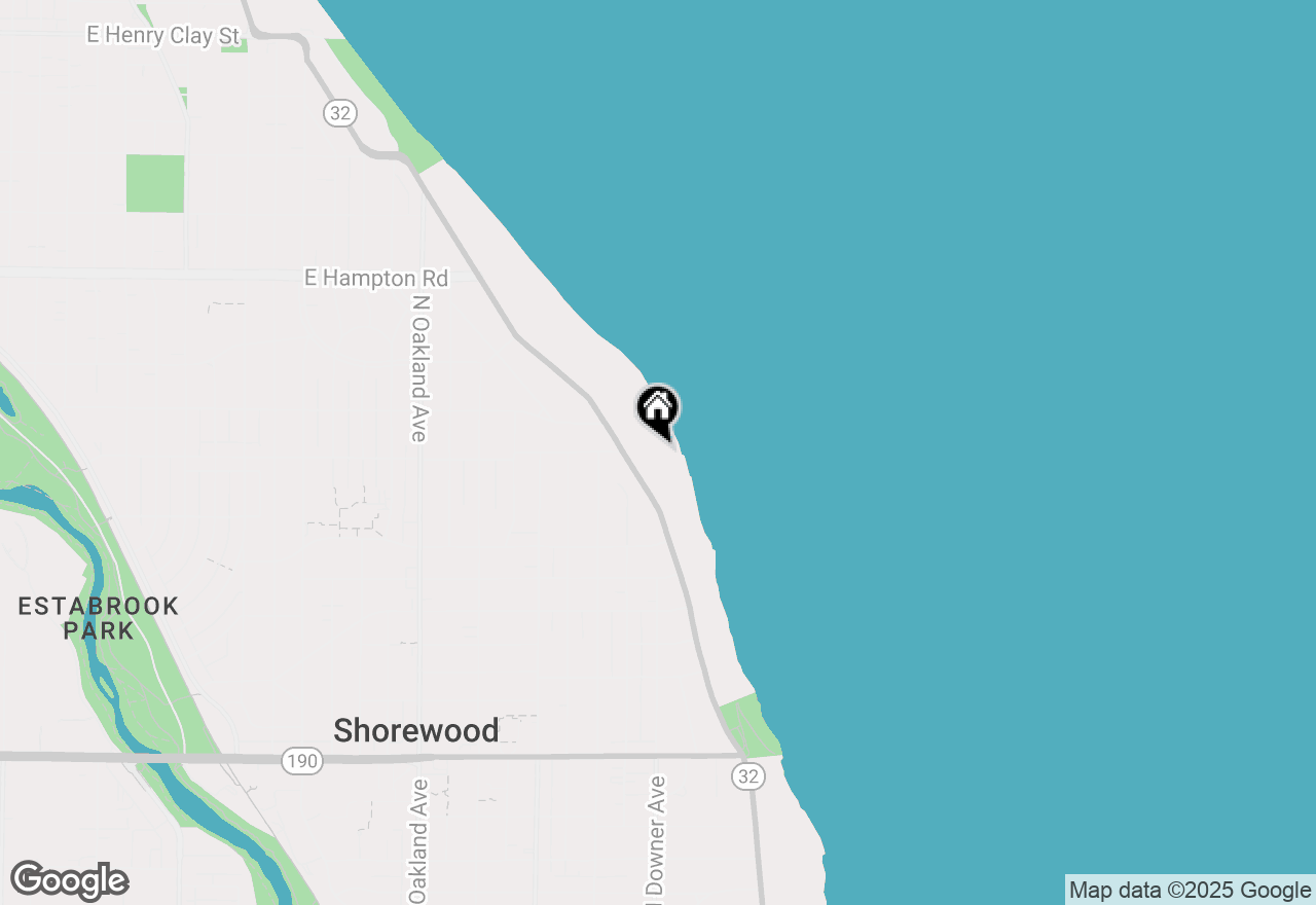 Map of 4496 N Lake Dr, Shorewood, WI 53211