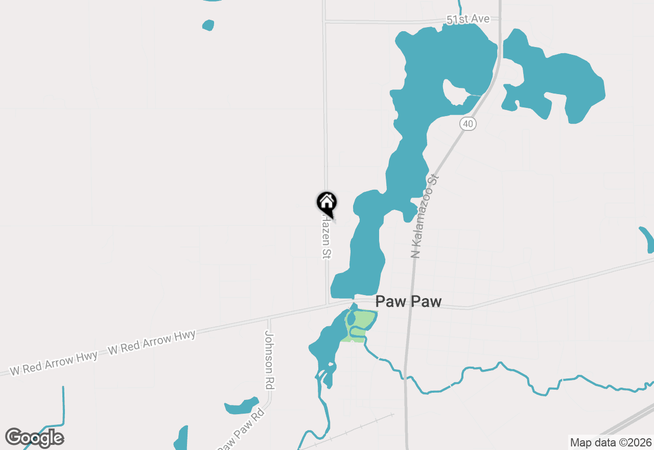 Map of 611 Hazen Street, Paw Paw, MI 49079