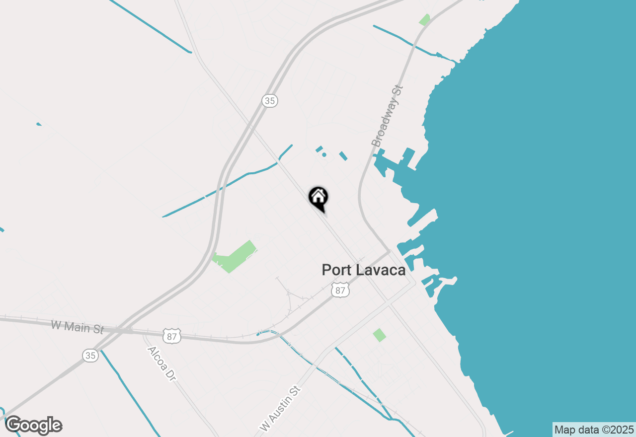 Map of 605 N Virginia Street, Port Lavaca, TX 77979