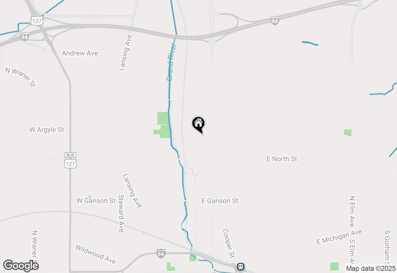 Map of 127 W Argyle Street, Jackson, MI 49202