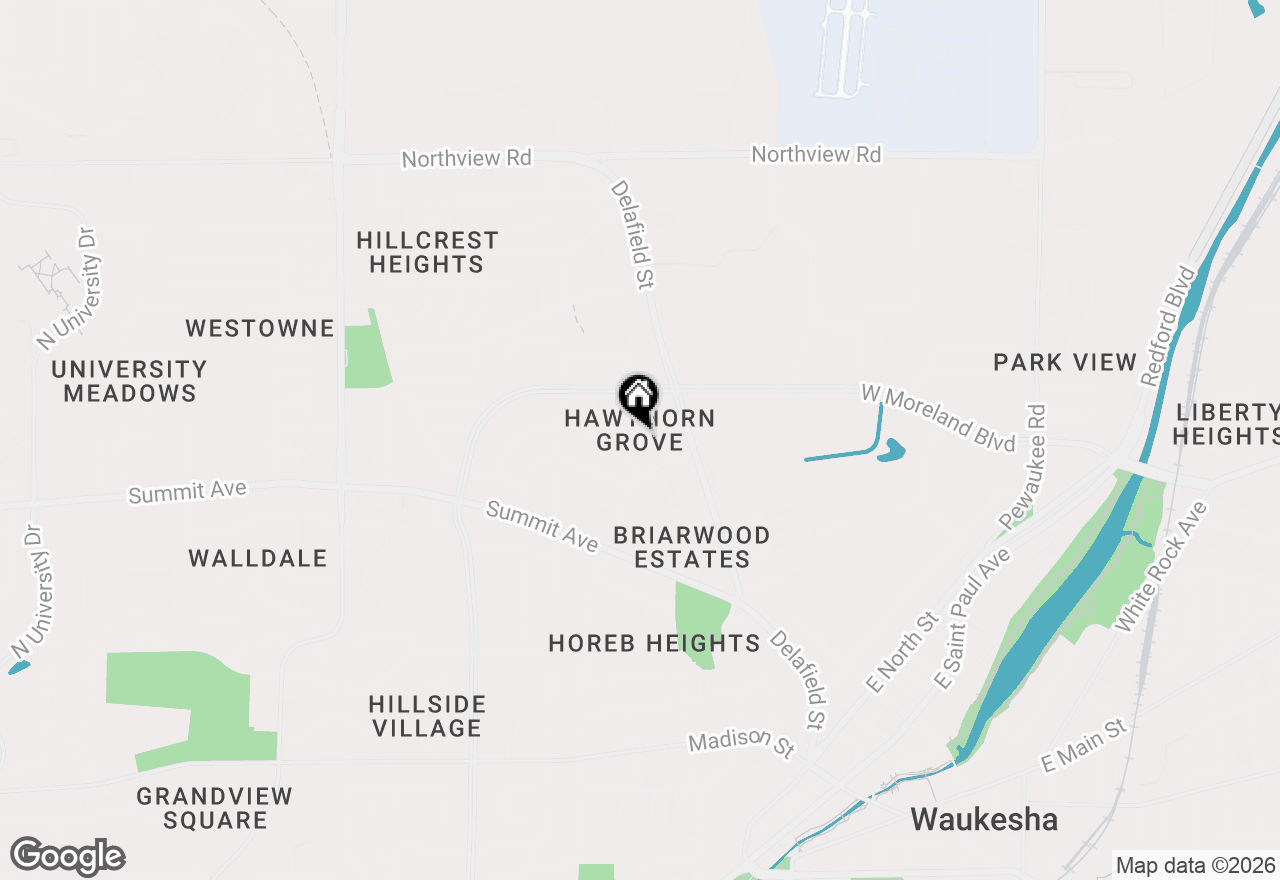 Map of 901 Hawthorn Dr, Waukesha, WI 53188
