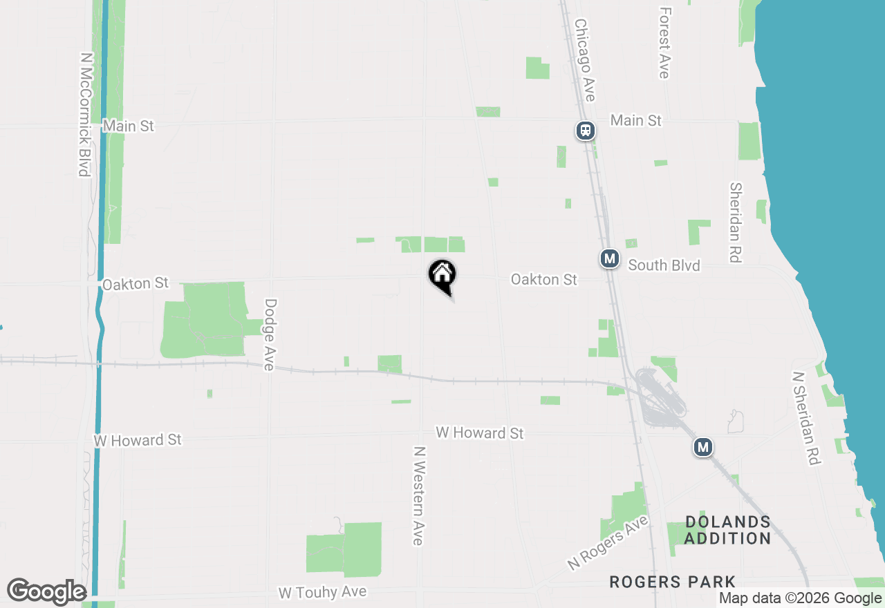 Map of 414 Barton Avenue, Evanston, IL 60202