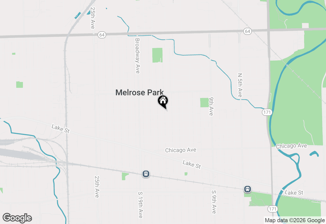 Map of 1207 N 16th Avenue, Melrose Park, IL 60160
