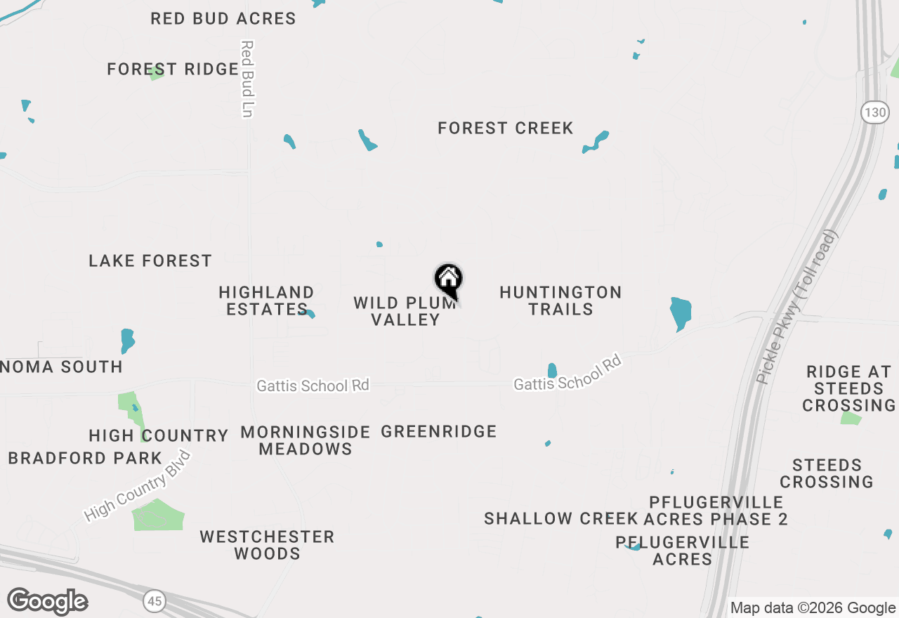 Map of 105 Sandy Lyle Cv, Round Rock, TX 78664