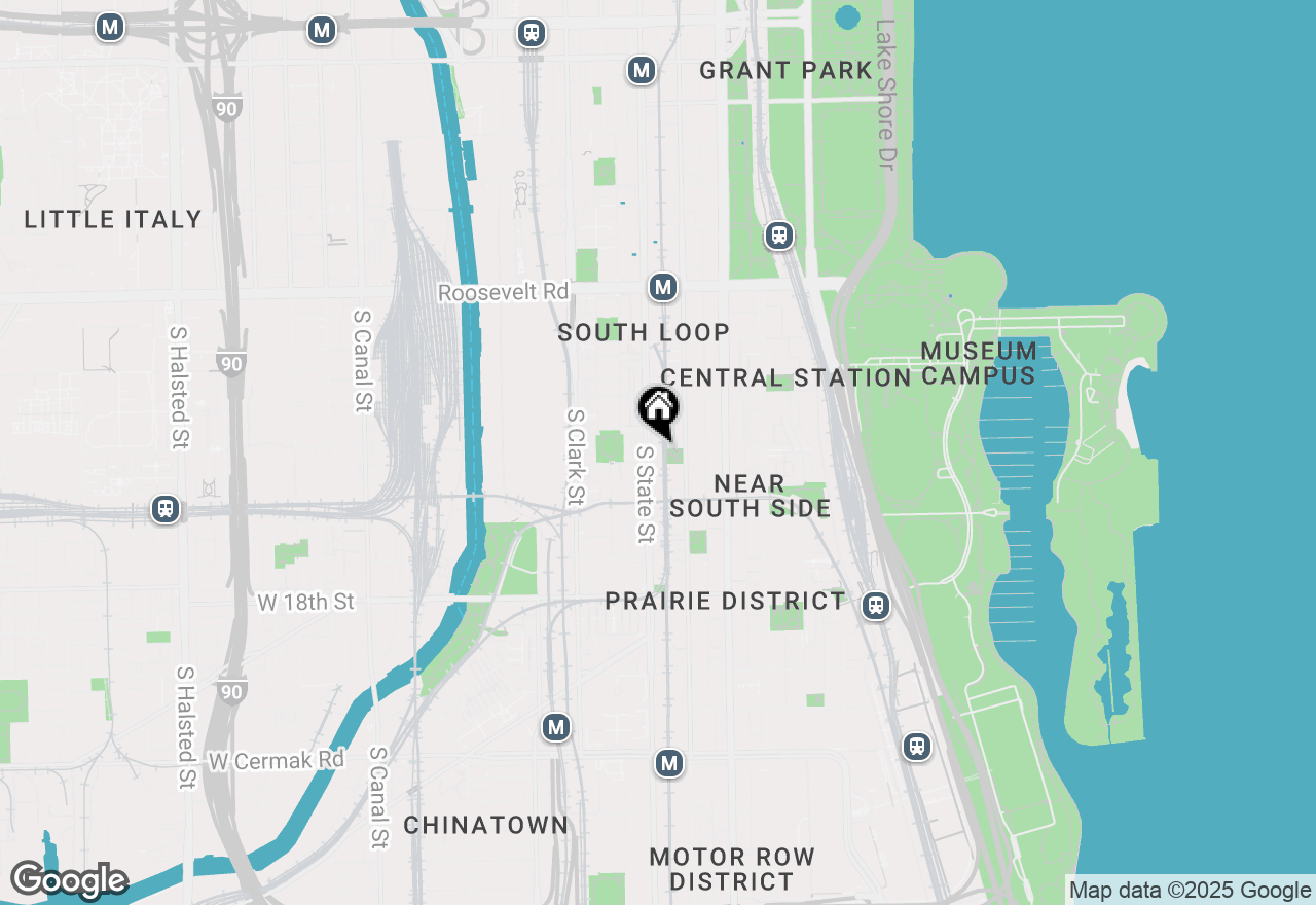 Map of 5 E 14th Place #505, Chicago, IL 60605