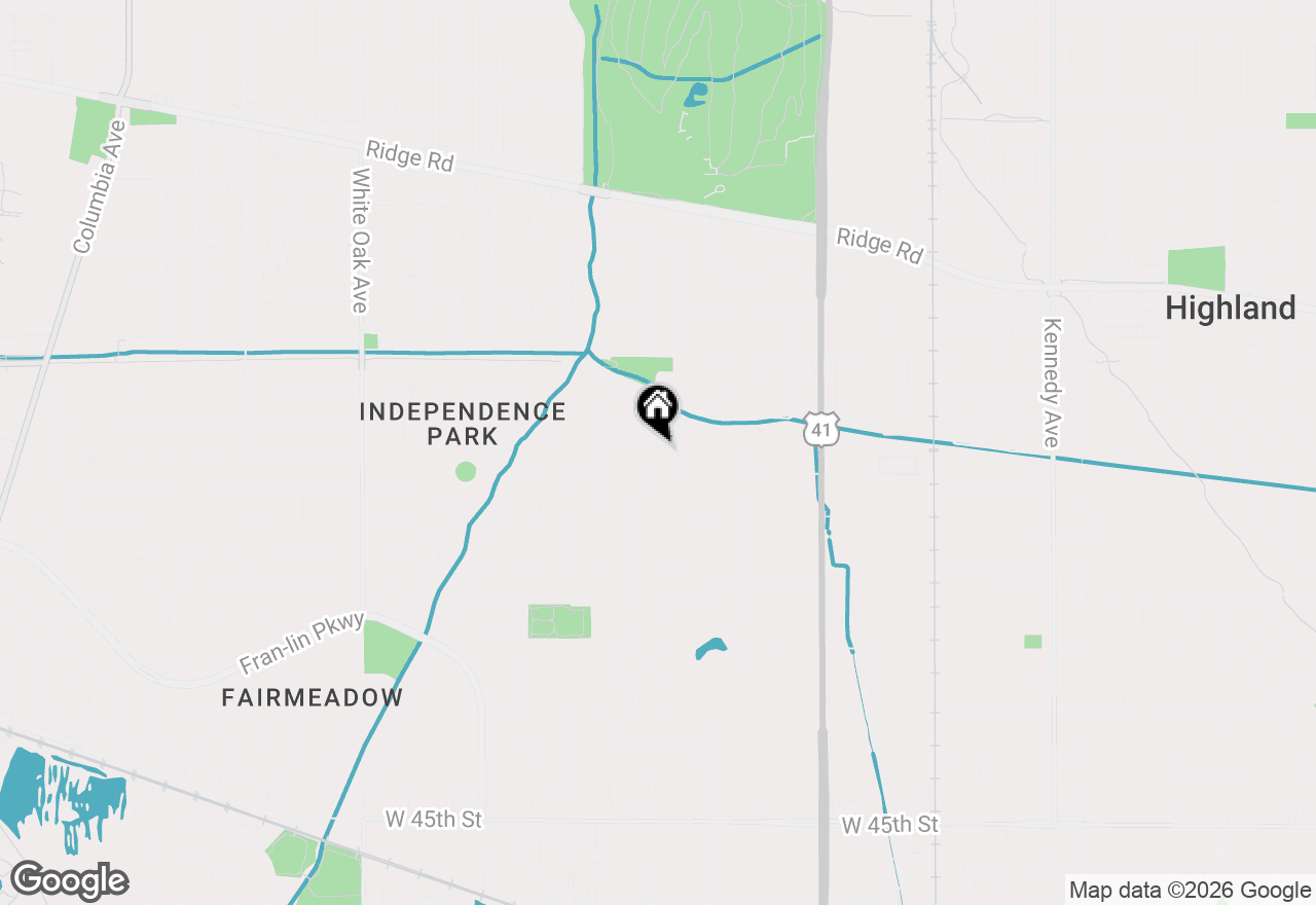 Map of 9039 Idlewild Drive, Highland, IN 46322