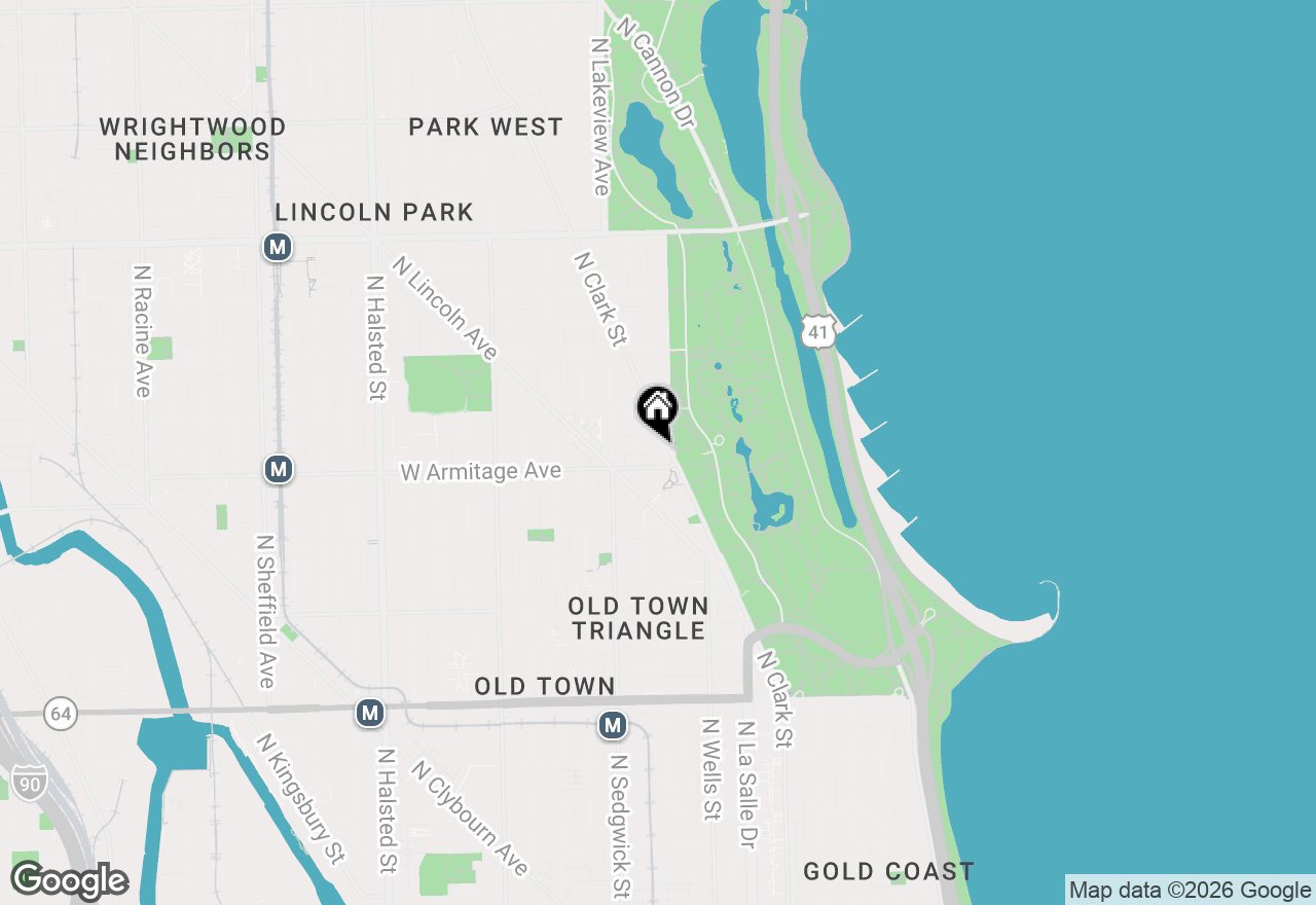 Map of 2020 N Lincoln Park West Street #38DEF, Chicago, IL 60614