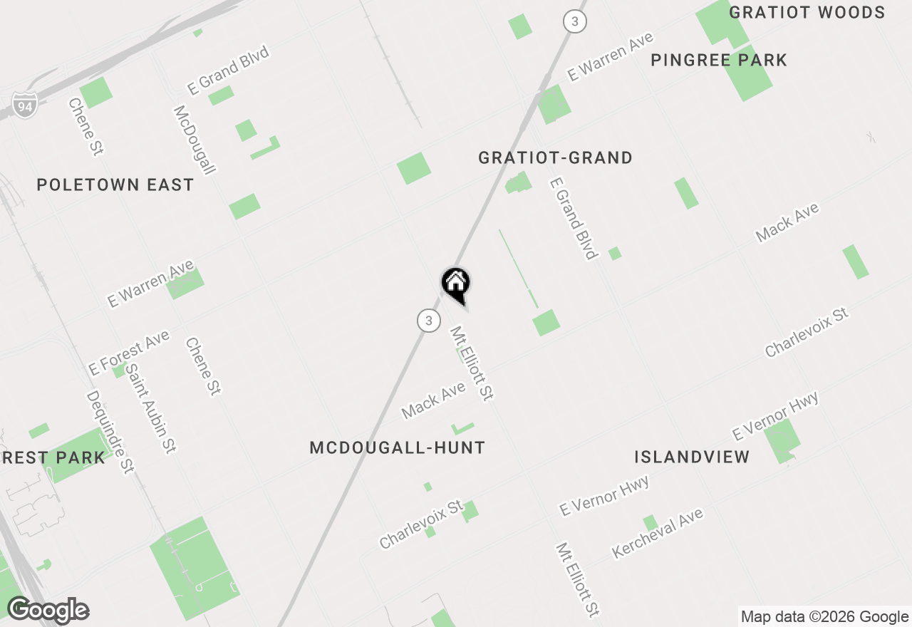 Map of 3930 Mount Elliott Street, Detroit, MI 48207