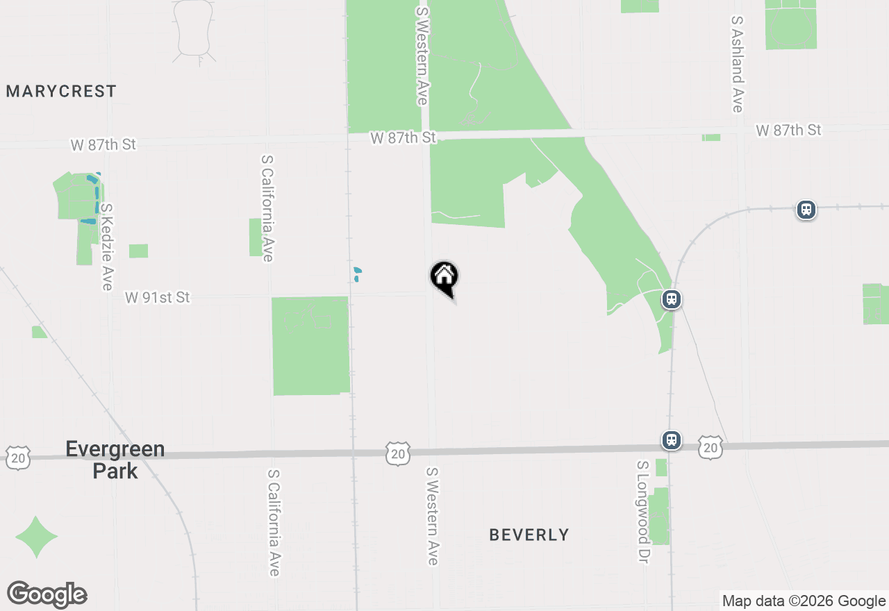 Map of 9116 S Claremont Street, Chicago, IL 60643