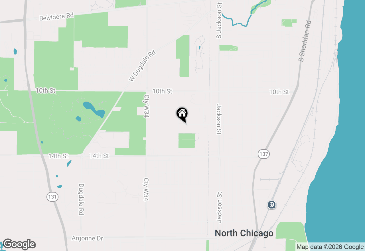 Map of 1513 12th Street, Waukegan, IL 60085