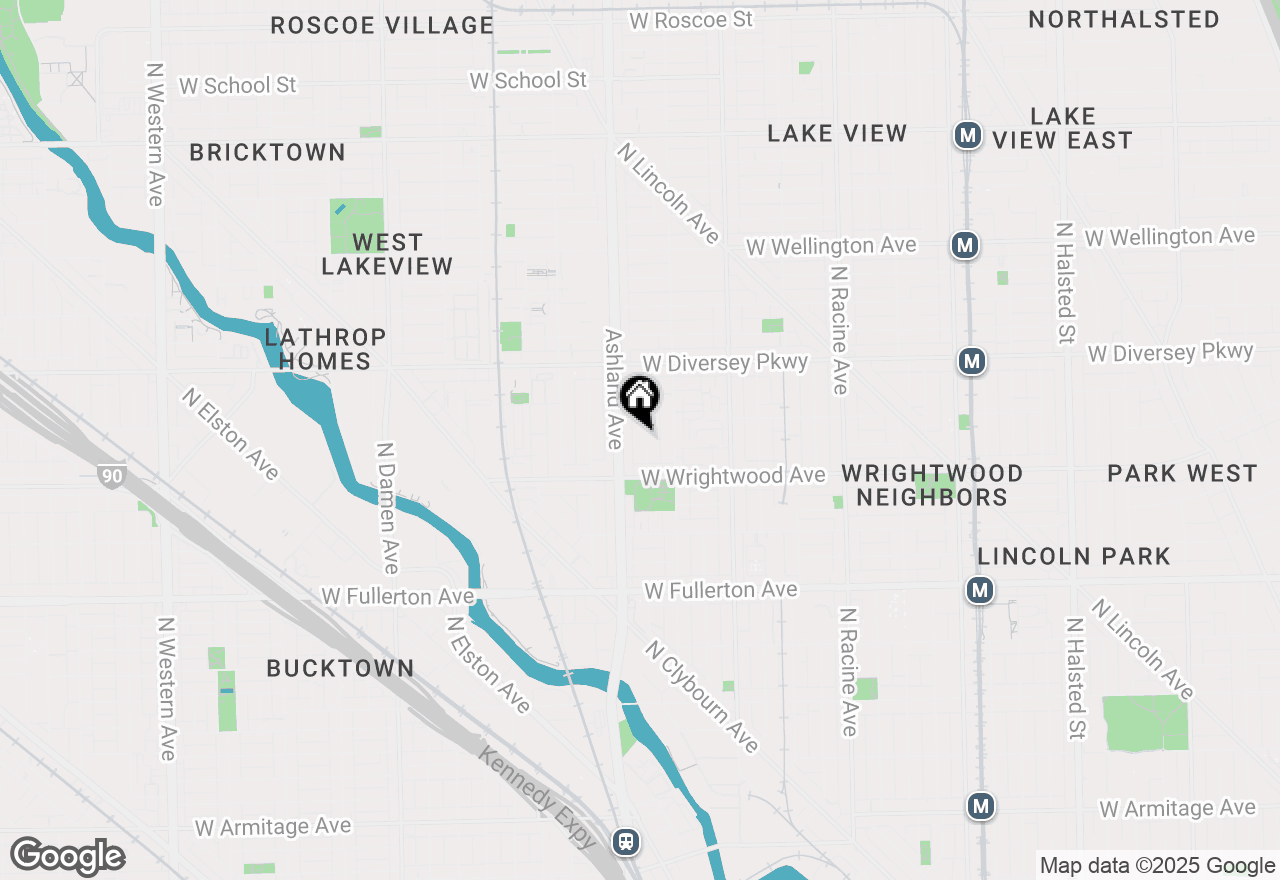 Map of 2640 N Bosworth Avenue #1S, Chicago, IL 60614