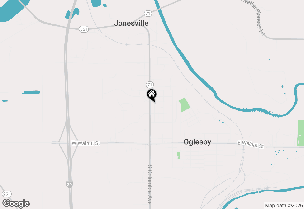 Map of 436 N Columbia Avenue, Oglesby, IL 61348