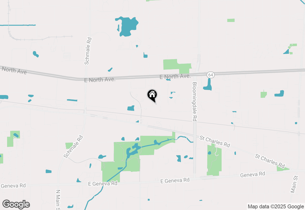 Map of 176 Fairfield Lane, Carol Stream, IL 60188