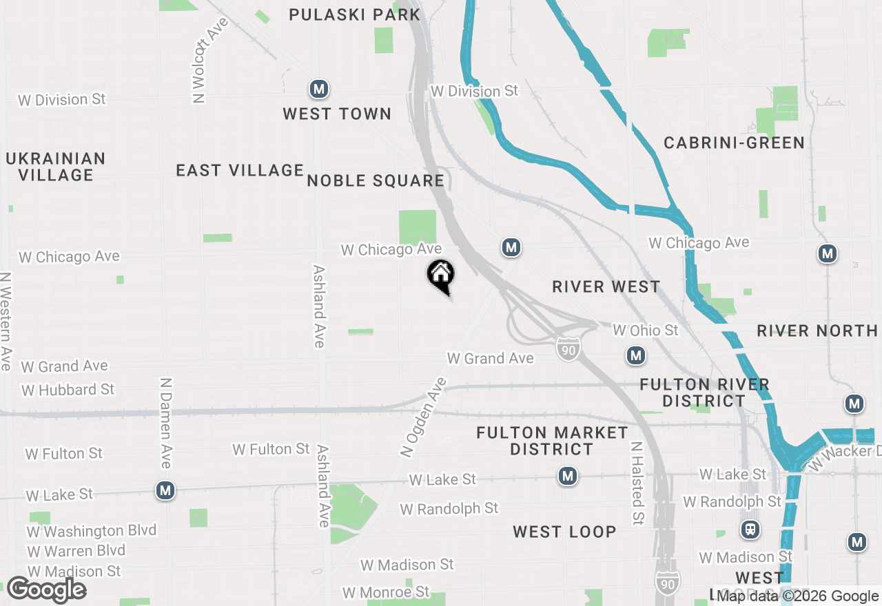 Map of 1302 W Erie Street, Chicago, IL 60642
