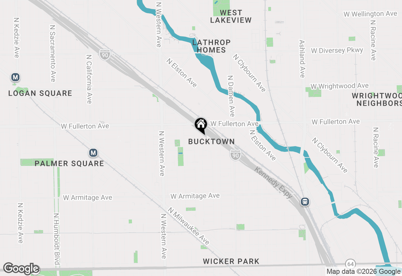 Map of 2329 N Leavitt Street #3, Chicago, IL 60647