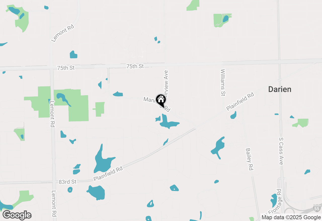 Map of 7801 Green Valley Court, Darien, IL 60561