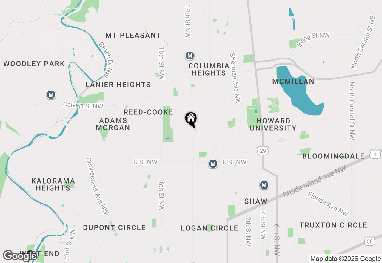 Map of 1414 Belmont Street Nw #409, Washington, DC 20009