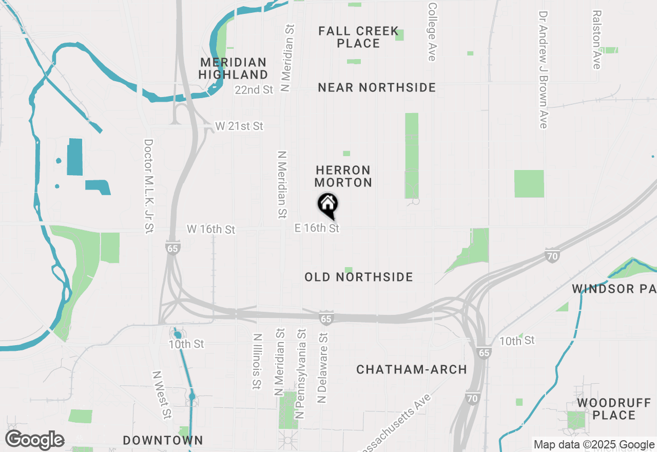 Map of 1601 N Delaware Street #A2, Indianapolis, IN 46202