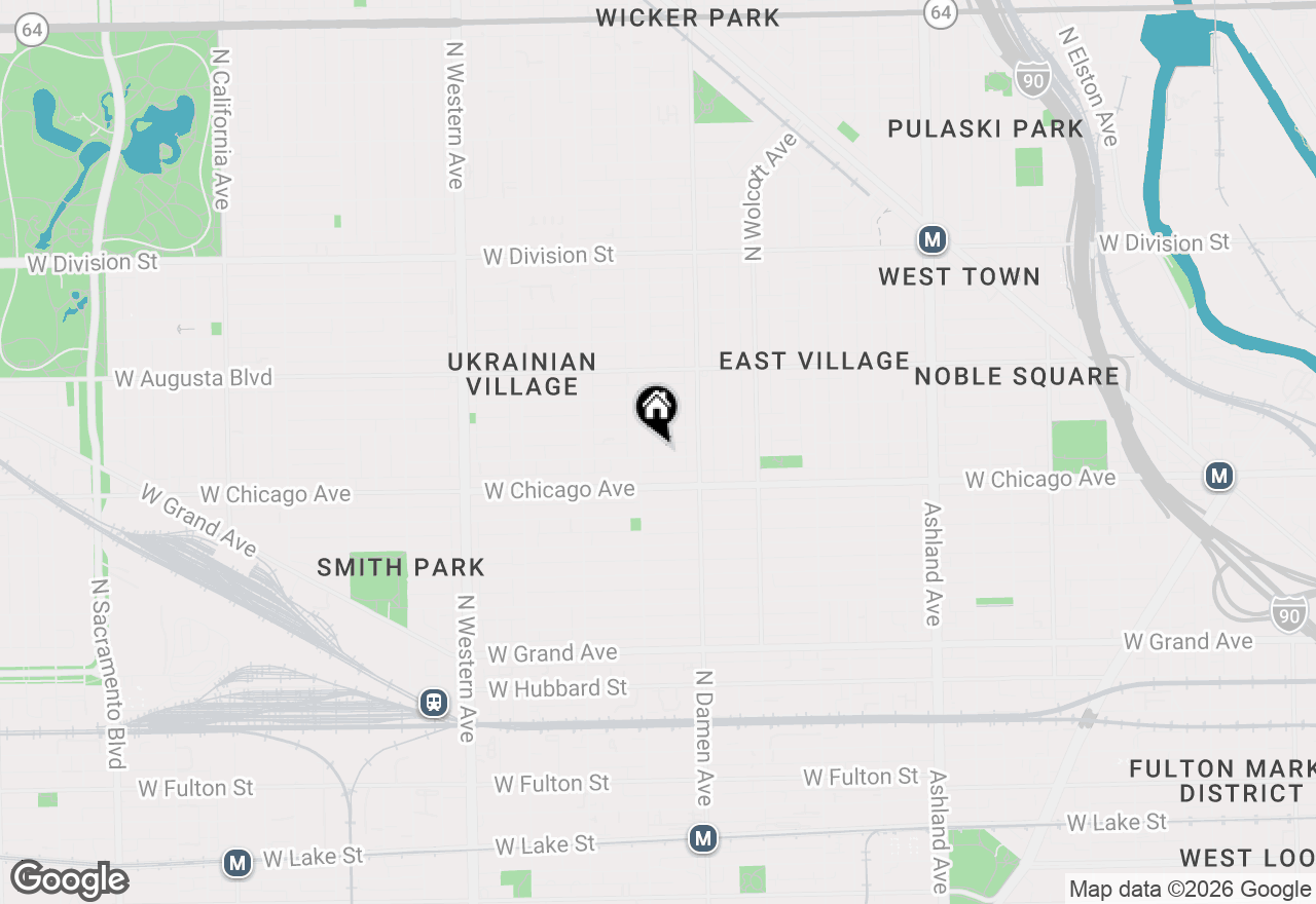 Map of 2044 W Rice Street #1, Chicago, IL 60622