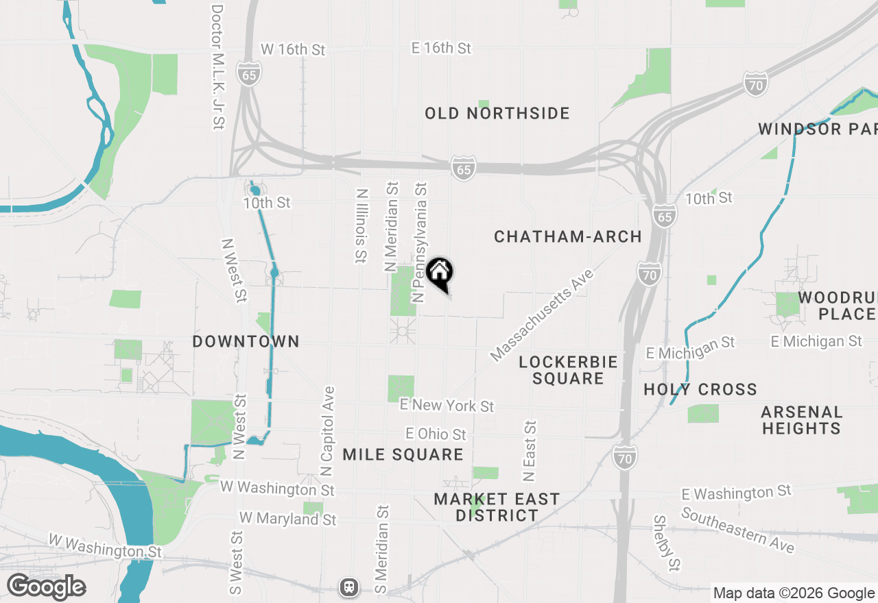 Map of 643 Fort Wayne Avenue #H, Indianapolis, IN 46204